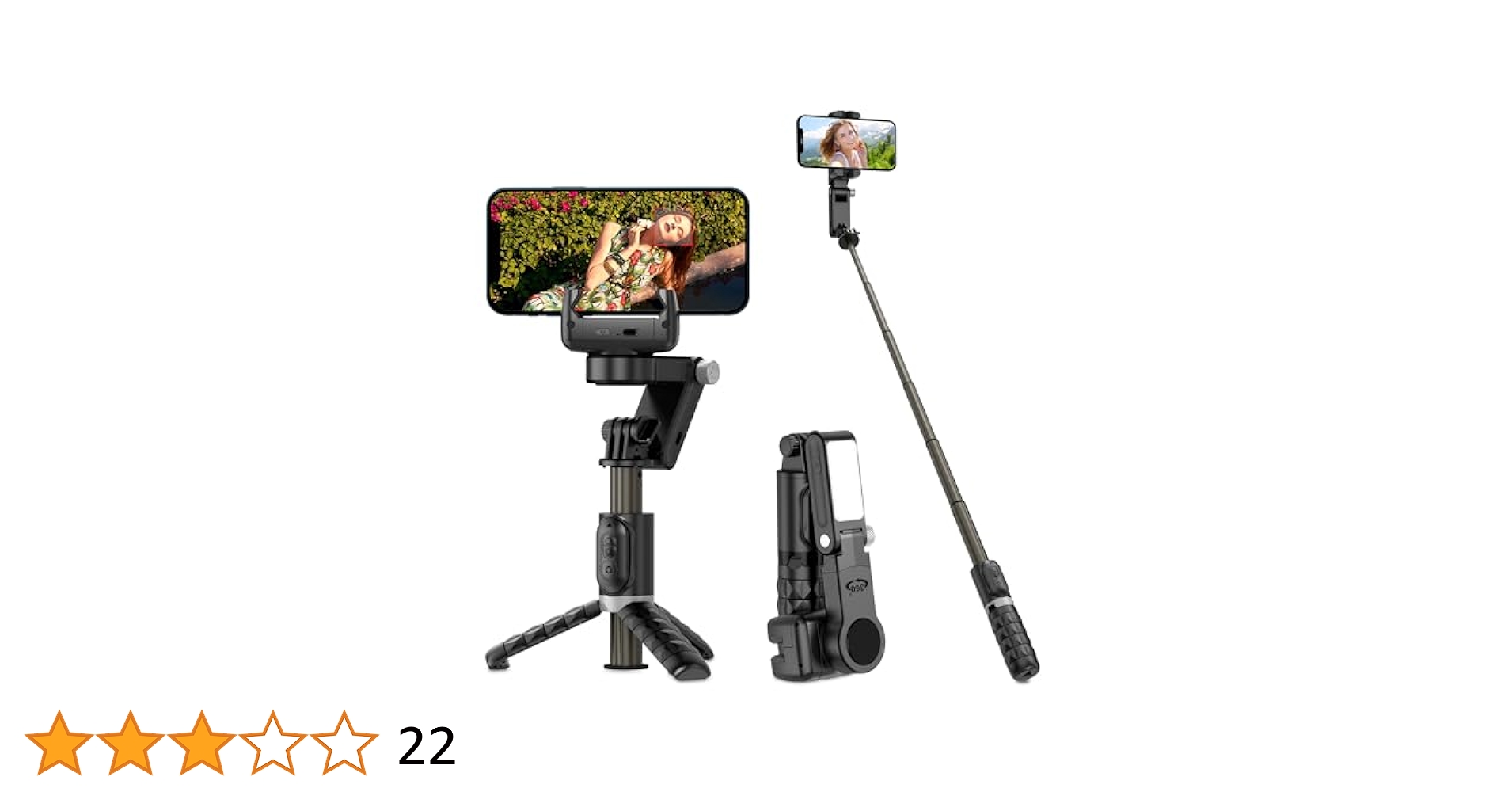 Amazon.co.jp: 携帯電話2軸ジンバルスタビライザー、360°回転